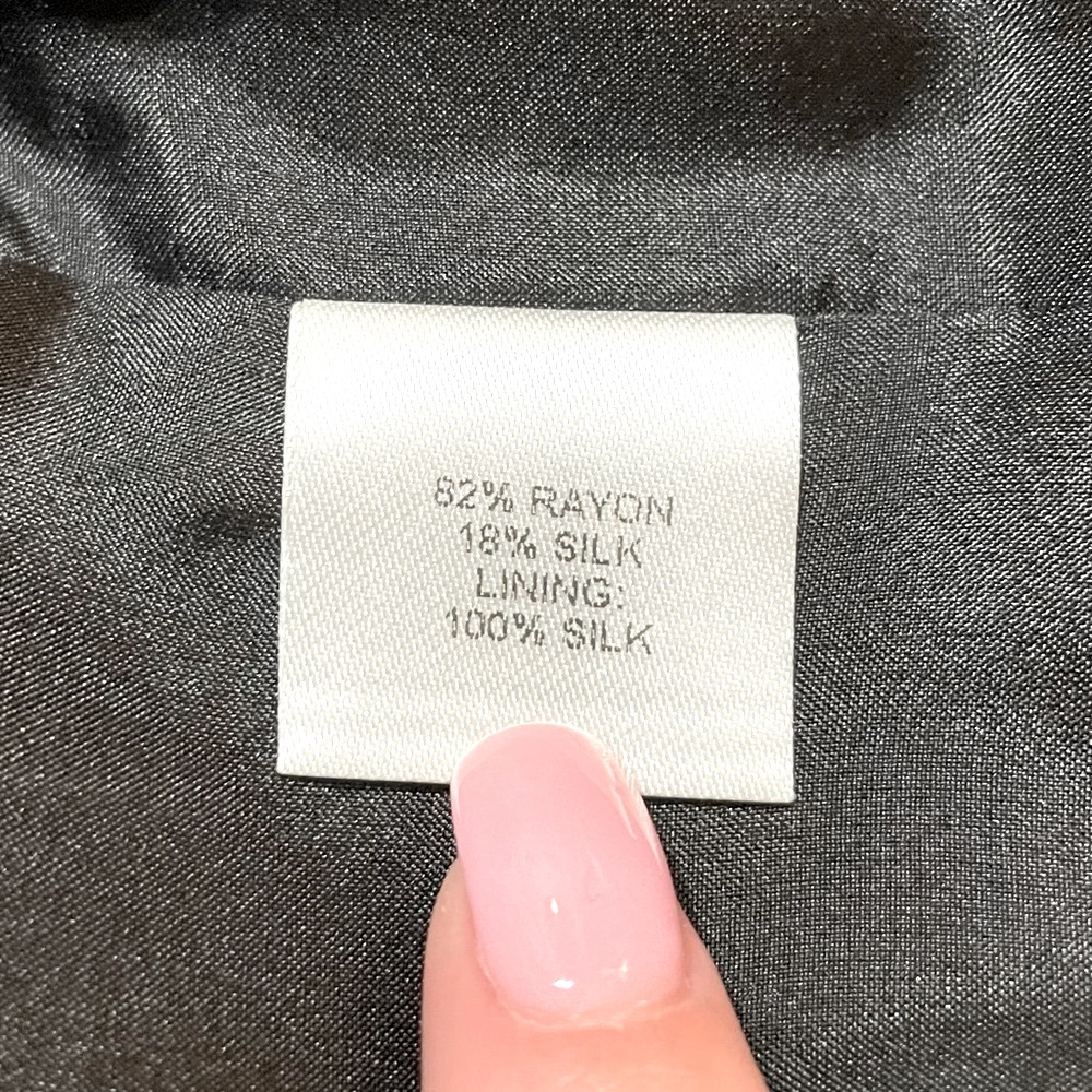 NWOT Intermix Michelle Mason Strapless Velvet Silk Burnout Mini Dress Black Sz 4 - Picture 8 of 9